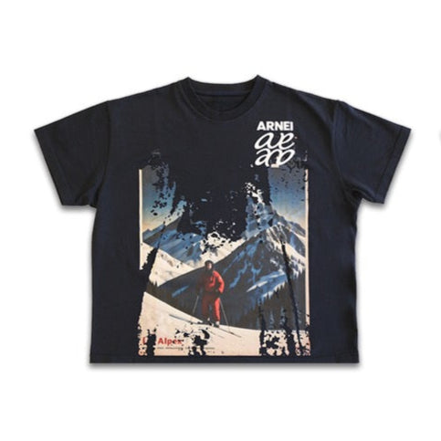 T-SHIRT POSTER LES ALPES SKI CLUB